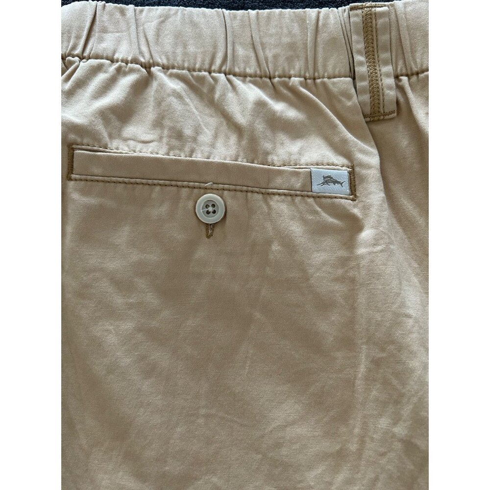Mens Tommy Bahama  Khaki Cargo Shorts With Elastic Waist & Pockets Size XXL - Picture 10 of 11